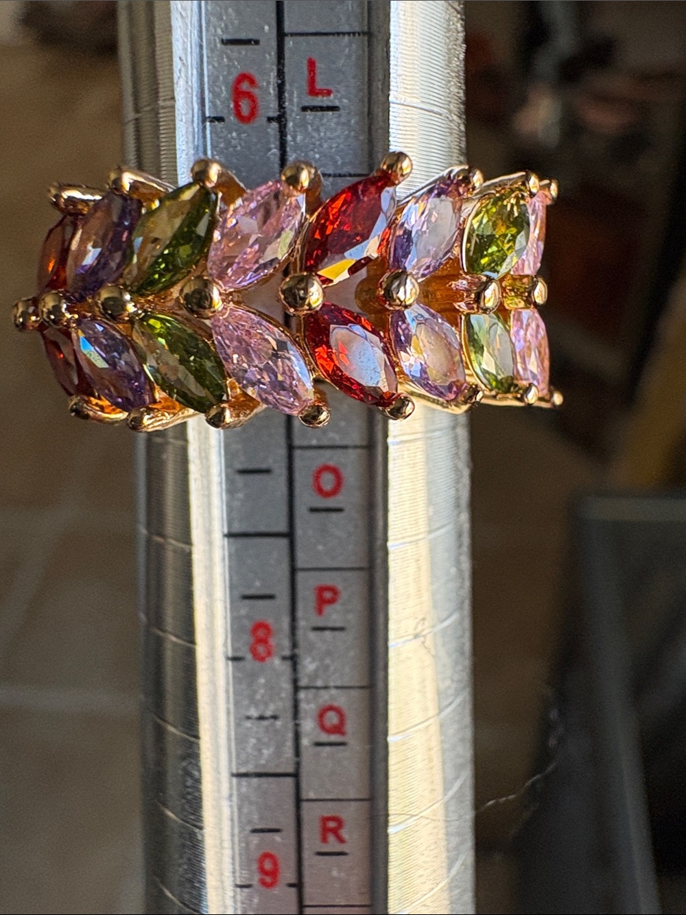 Multi Colored Double Row CZ Ring NWT Size 7